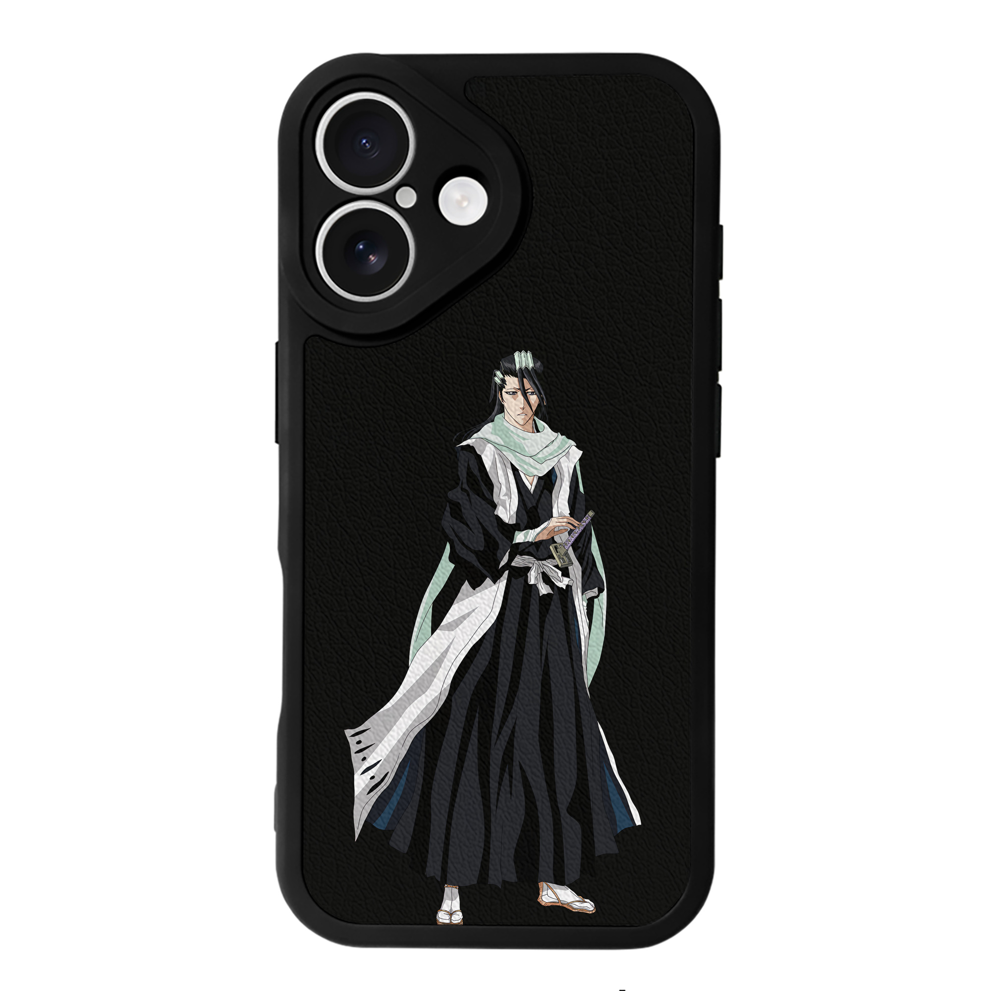 （画像用） ブリーチ くちき びゃくや BLEACH Kuchiki Byakuya 【iPhone 16シリーズ対応】シリコンスマホケース（レザー調） 材質：シリコン